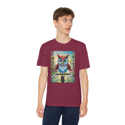 Cycling Owl Youth Competitor Tee – Urban Adventure & Playful Energy