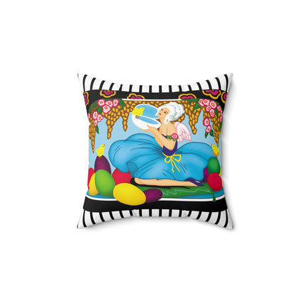 Blooms and Chicks Spun Polyester Square Pillow