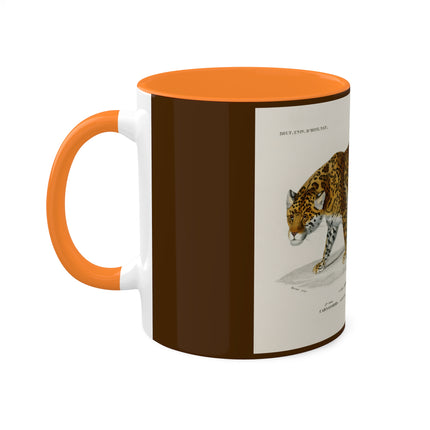 Jaguar by Charles Dessalines D' Orbigny Colorful Mugs, 11oz