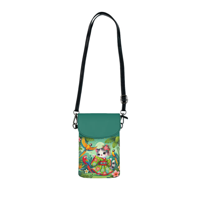 Parrot Dance of the Geisha Kitten Small Cell Phone Wallet
