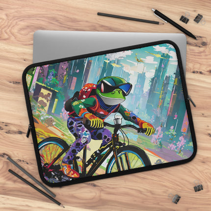 Cyberpunk Frog Laptop Sleeve