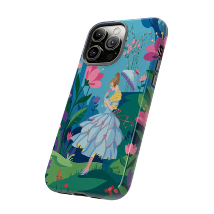 🌸☂️ A Stroll Through The Enchanted Forest Phone Case – Art Deco Floral Fantasy