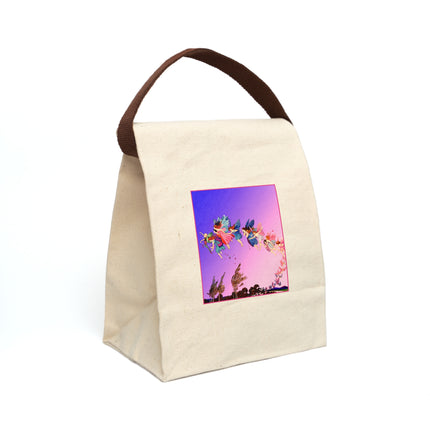 Fairies, Pixies, and Petals in Twilight's Embrace Canvas Lunch Bag With Strap