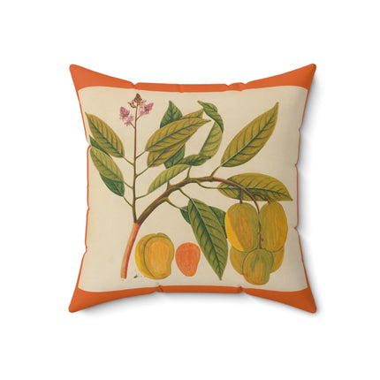 Album of watercolors of Asian fruits and flowers Pl.21 by Anonymous Spun Polyester Square Pillow
