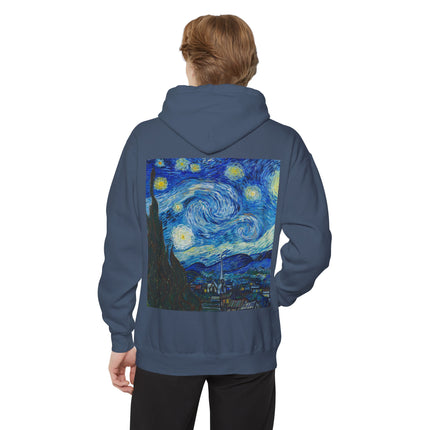 The Starry Night by Vincent Van Gogh Unisex Garment-Dyed Hoodie