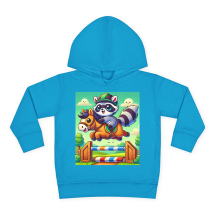 Raccoon Rider Toddler Pullover Fleece Hoodie