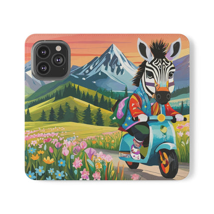 🦓🛴 Stripes on Wheels Flip Case – Sunny Adventures & Storybook Fun
