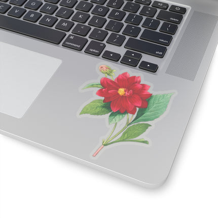Dahlia botanical illustration by Pierre-Joseph Redouté Kiss-Cut Stickers (4 Sizes)
