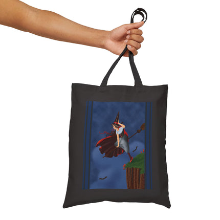 The Enchanted Witch Cotton Canvas Tote Bag