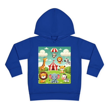 Whimsical Circus Friends Toddler Pullover Fleece Hoodie