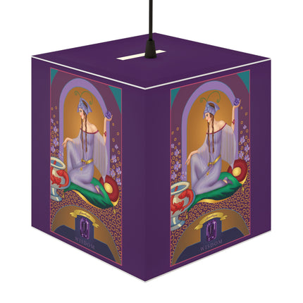 February & Amethyst Zodiac Light Cube Lamp