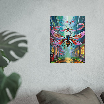 Neon Swarm Fine Art Posters