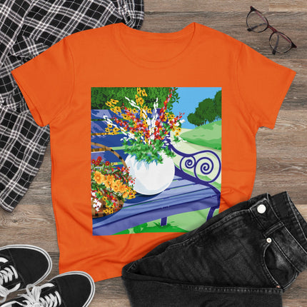 Blooming Harmony Women's Midweight Cotton Tee