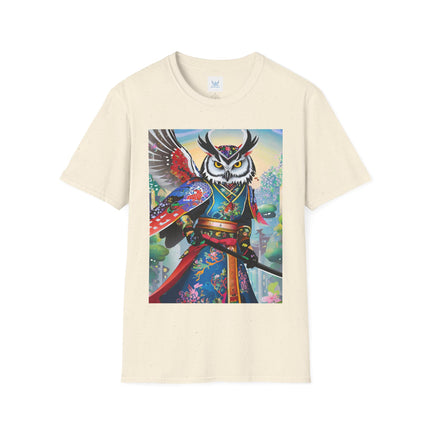Cyberpunk Samurai Owl Softstyle T-Shirt