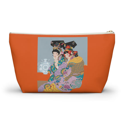 Two Geishas in Peacock Kimonos Cosmetic Bag – Timeless Elegance & Sisterly Grace