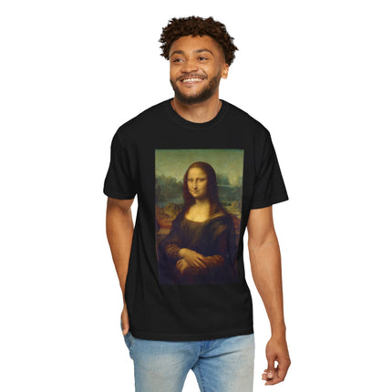 Mona Lisa by Leonardo da Vinci Unisex Garment-Dyed T-shirt