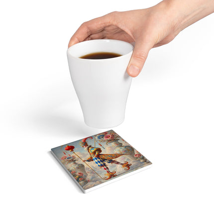 The Ornamental Jester Ceramic Coaster