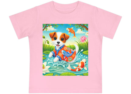 Koi Pond Puppy Baby Short Sleeve T-Shirt