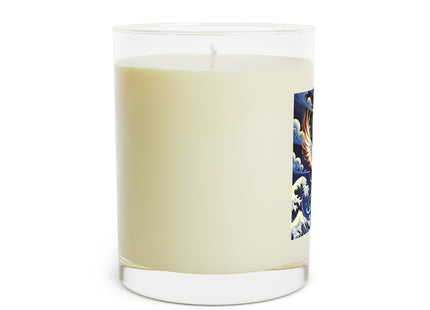 Majestic White Crane Scented Candle - Full Glass, 11oz