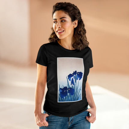 Irises by Ohara Koson Women's Midweight Cotton Tee