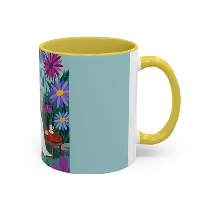 The Lady Of The Garden Tea Colorful Mugs – Art Deco Floral Elegance