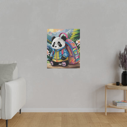 Baby Panda Matte Canvas, Stretched, 0.75"