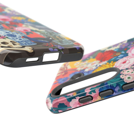 Floral Vanitas Phone Case – Parrot & Porcelain Splendor
