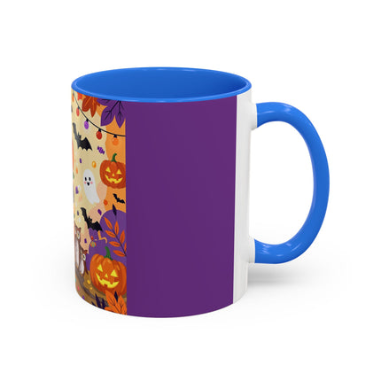 🎃🐈‍⬛ The Pumpkin Child’s Halloween Parade Colorful Mug – Whimsical Storybook Charm