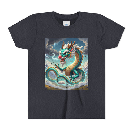 Tibetan Dragon in Battle Youth Short Sleeve Tee