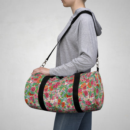 Colorful Flower Pattern by Owen Jones Duffle Bag