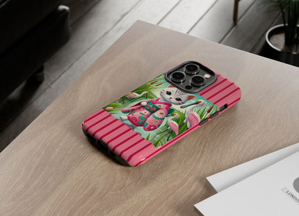 Geisha Kitten Strolls Among the Spoonbills Phone Cases