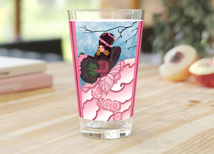 Winter Rose Empress Glass, 16oz
