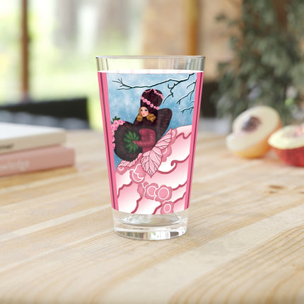Winter Rose Empress Glass, 16oz