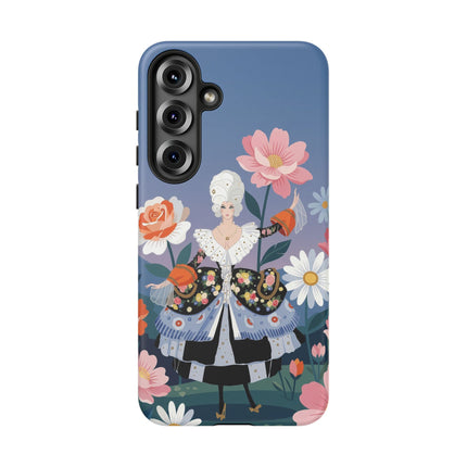 🌸🎀 The Grand Floral Promenade Phone Case – Art Deco Fashion Fantasy