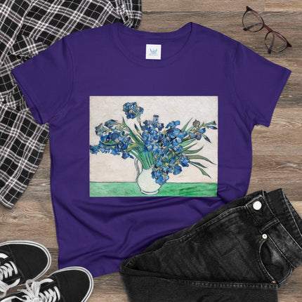 Irises by Van Gogh Women's Midweight Cotton Tee