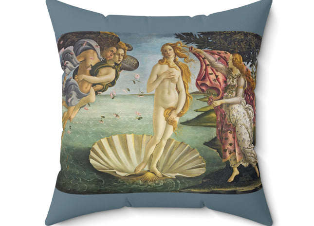 Birth of Venus by Sandro Botticelli Spun Polyester Square Pillow