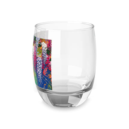 Golden Wisteria Elegance Whiskey Glass
