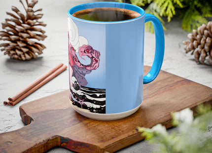 Goddess of the Swirling Sea Colorful Mugs (11oz, 15oz)