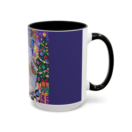 🎄✨ The Lady Of The Christmas Ornament Colorful Mug – Art Deco Holiday Fantasy