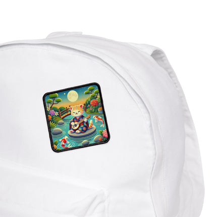 Melodic Kitten by the Koi Pond Iron-On Patches