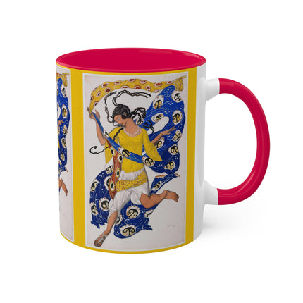 The Butterfly (Costume Design for Anna Pavlova) by Leon Bakst Colorful Mugs, 11oz
