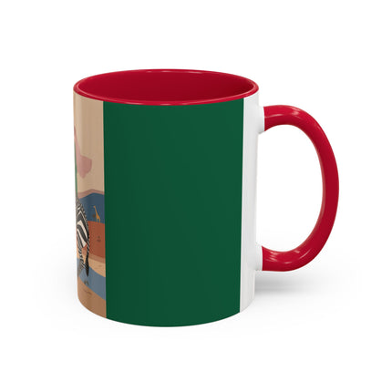 Zebra Rider Colorful Mugs – Safari Chic & Art Deco Adventure
