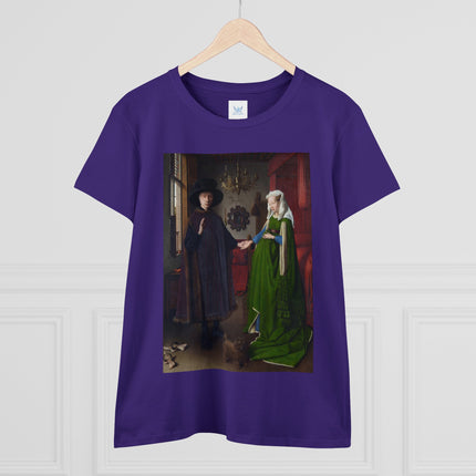 Arnolfini Portrait by Jan Van Eyck Women's Midweight Cotton Tee