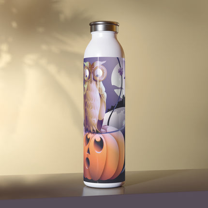 The Startled Pumpkin Slim Water Bottle