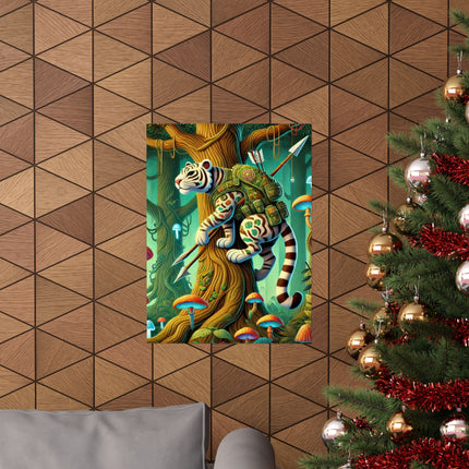 🐅🌿 Silent Stripes Matte Vertical Poster – Mystery, Stealth & Jungle Majesty