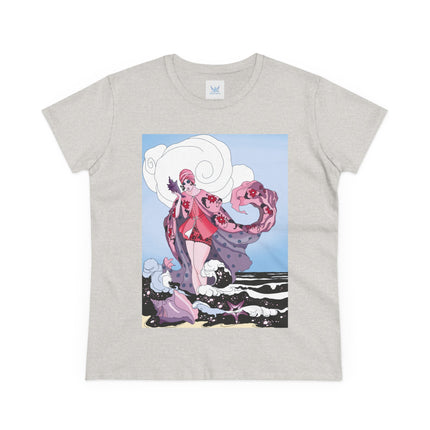 Goddess of the Swirling Sea Midweight Cotton Tee
