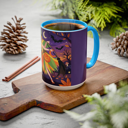 🎃🧙 The Witch Of Jack-O'-Lantern Hollow Colorful Mug – Whimsical Halloween Charm