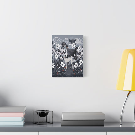 🖤🌸 The Greyhound Floral Promenade Placemat – Art Deco Monochrome Fashion