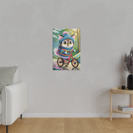 Baby Owl Matte Canvas, Stretched, 0.75"