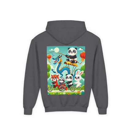 Rolling Along Together Youth Hooded Sweatshirt – Friendship, Fun & Playful Adventure